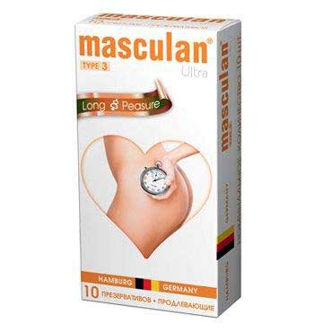 Розовые презервативы Masculan Ultra Long Pleasure с колечками, пупырышками и продлевающим эффектом - 10 шт. - Masculan - купить с доставкой в Орле