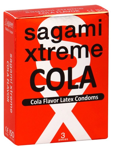 Ароматизированные презервативы Sagami Xtreme COLA - 3 шт. - Sagami - купить с доставкой в Орле