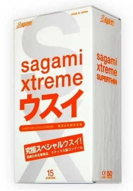 Ультратонкие презервативы Sagami Xtreme SUPERTHIN - 15 шт. - Sagami - купить с доставкой в Орле