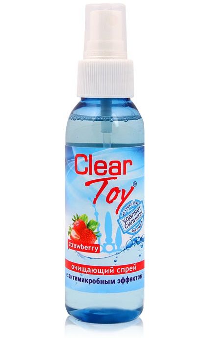 Очищающий спрей для игрушек CLEAR TOY Strawberry - 100 мл. - Биоритм - купить с доставкой в Орле