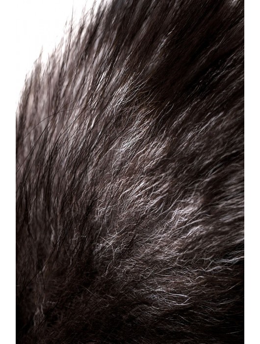 Серебристая металлическая анальная втулка с хвостом чернобурой лисы - размер S - ToyFa - купить с доставкой в Орле