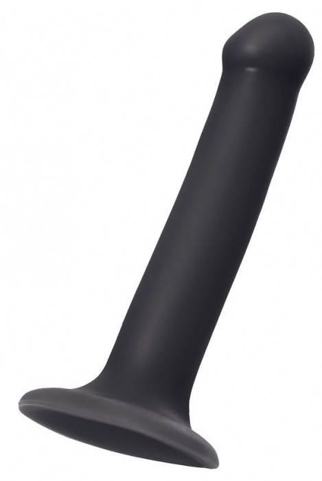 Черный фаллос на присоске Silicone Bendable Dildo M - 18 см. - Strap-on-me - купить с доставкой в Орле