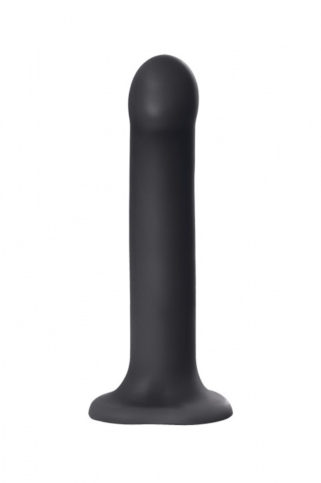Черный фаллос на присоске Silicone Bendable Dildo L - 19 см. - Strap-on-me - купить с доставкой в Орле