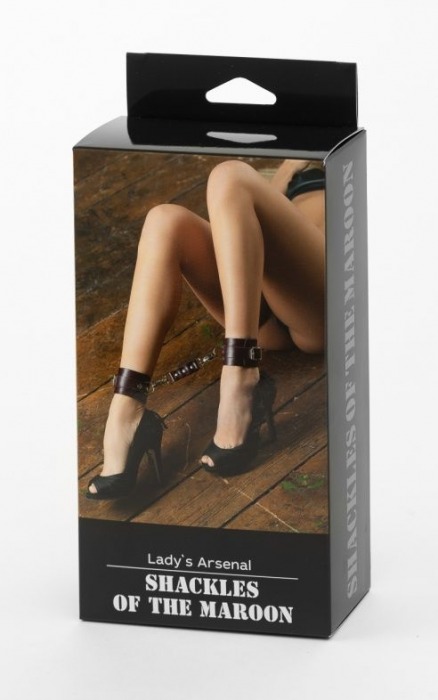 Бордовые оковы на ноги Ladys Arsenal - БДСМ Арсенал - купить с доставкой в Орле