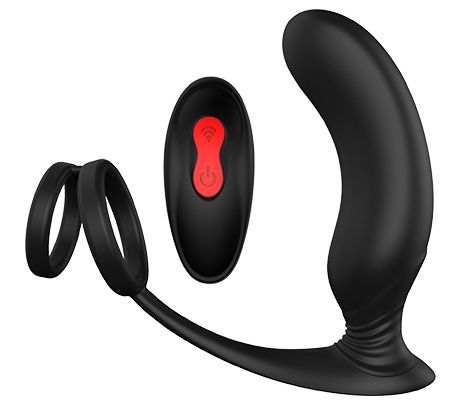 Черный массажер простаты REMOTE P-PLEASER - Dream Toys - в Орле купить с доставкой