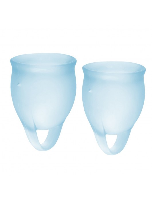 Набор голубых менструальных чаш Feel confident Menstrual Cup - Satisfyer - купить с доставкой в Орле