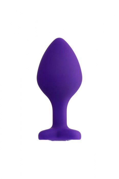 Фиолетовая анальная втулка Diamond Heart с прозрачным кристаллом - 8 см. - ToyFa - купить с доставкой в Орле Фиолетовая анальная втулка Diamond Heart с прозрачным кристаллом - 8 см. - ToyFa - купить с доставкой в Орле