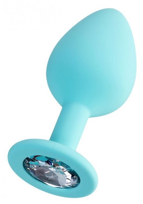 Мятная анальная втулка Brilliant с прозрачным кристаллом - 8 см. - ToyFa - купить с доставкой в Орле