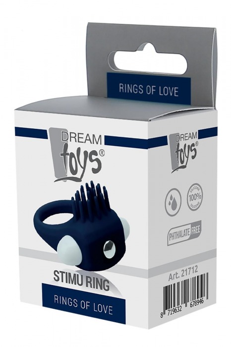 Синее эрекционное виброкольцо STIMU RING - Dream Toys - в Орле купить с доставкой