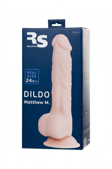 Телесный фаллоимитатор-реалистик Matthew M - 24,5 см. - Toyfa Basic