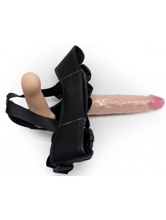 Реалистичный страпон Woman Midi с вагинальной пробкой - 19 см. - LOVETOY (А-Полимер) - купить с доставкой в Орле