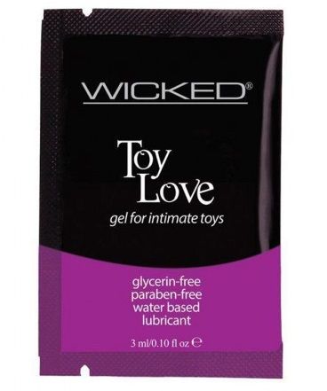 Лубрикант на водной основе для использования с игрушками WICKED Toy Love - 3 мл. - Wicked - купить с доставкой в Орле