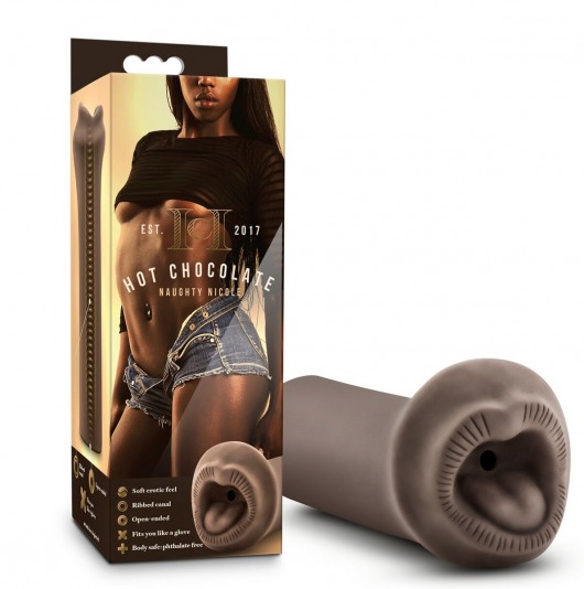 Коричневый мастурбатор-ротик Naughty Nicole - Blush Novelties - в Орле купить с доставкой