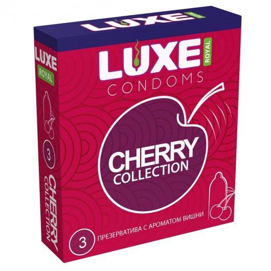 Презервативы с ароматом вишни LUXE Royal Cherry Collection - 3 шт. - Luxe - купить с доставкой в Орле