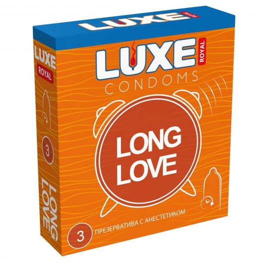 Презервативы с продлевающим эффектом LUXE Royal Long Love - 3 шт. - Luxe - купить с доставкой в Орле