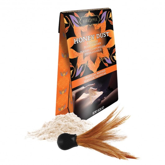 Пудра для тела Honey Dust Body Powder с ароматом манго - 28 гр. - Kama Sutra - купить с доставкой в Орле