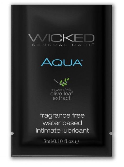 Легкий лубрикант на водной основе с алое Wicked Aqua - 3 мл. - Wicked - купить с доставкой в Орле