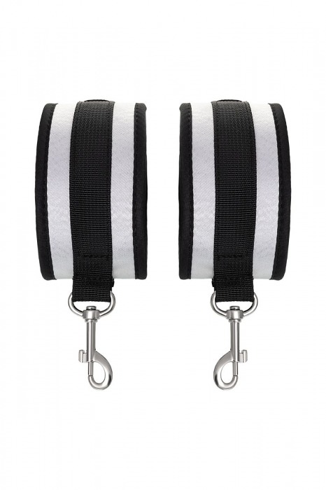 Серебристо-черные наручники Anonymo - ToyFa - купить с доставкой в Орле