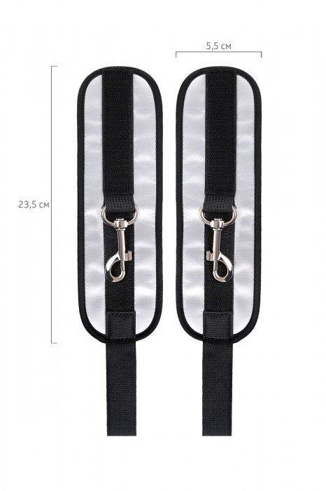 Серебристо-черные наручники Anonymo - ToyFa - купить с доставкой в Орле