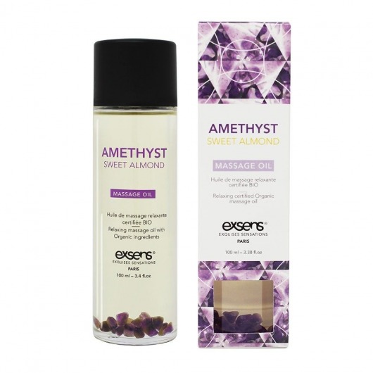 Органическое массажное масло AMETHYST SWEET ALMOND - 100 мл. - Exsens - купить с доставкой в Орле