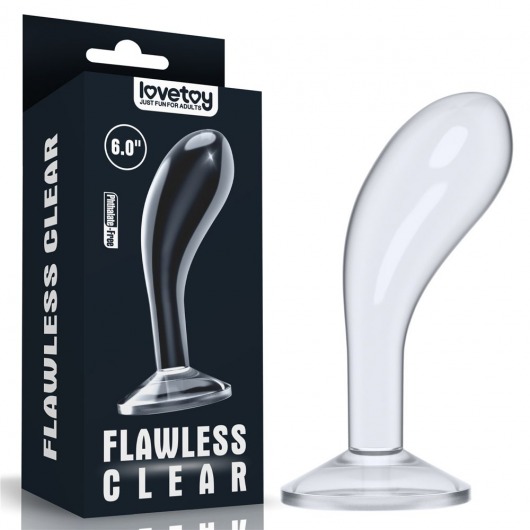 Прозрачный стимулятор простаты Flawless Clear Prostate Plug - 15 см. - Lovetoy - в Орле купить с доставкой