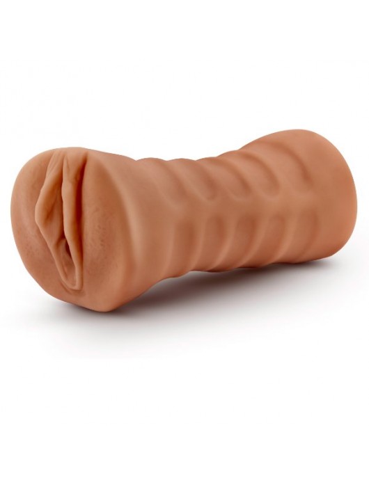 Мастурбатор-вагина цвета карамели Julieta с вибрацией - Blush Novelties - в Орле купить с доставкой