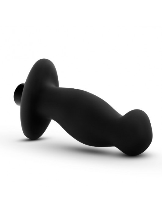 Черный анальный вибромассажёр Silicone Vibrating Prostate Massager 02 - 10,8 см. - Blush Novelties - в Орле купить с доставкой