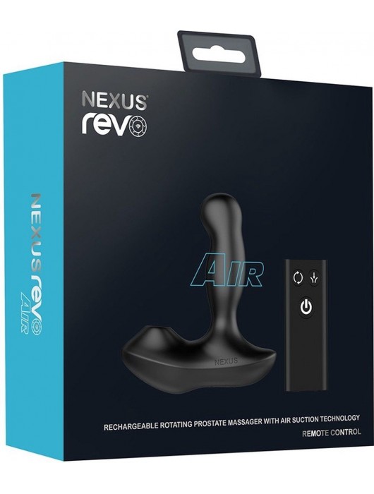 Черный вибратор-ротатор для стимуляции простаты Nexus Revo Air - Nexus Range - в Орле купить с доставкой