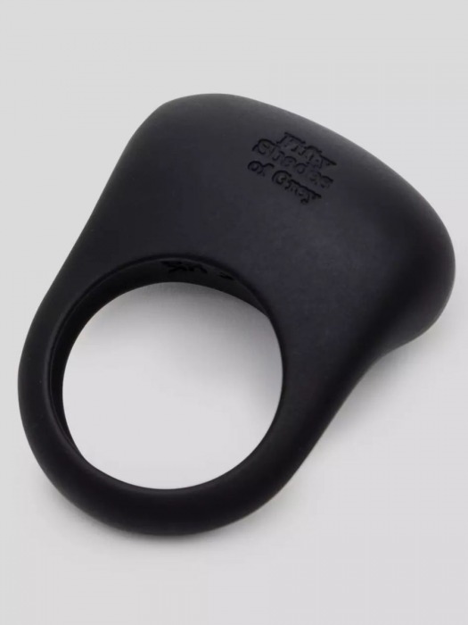 Черное эрекционное виброкольцо Sensation Rechargeable Vibrating Love Ring - Fifty Shades of Grey - в Орле купить с доставкой