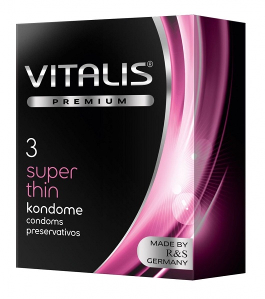 Ультратонкие презервативы VITALIS PREMIUM super thin - 3 шт. - Vitalis - купить с доставкой в Орле