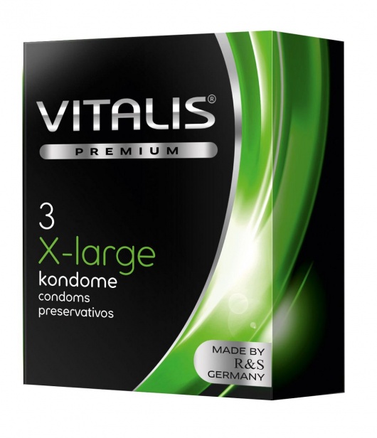 Презервативы увеличенного размера VITALIS PREMIUM x-large - 3 шт. - Vitalis - купить с доставкой в Орле