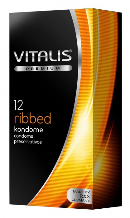 Ребристые презервативы VITALIS PREMIUM ribbed - 12 шт. - Vitalis - купить с доставкой в Орле