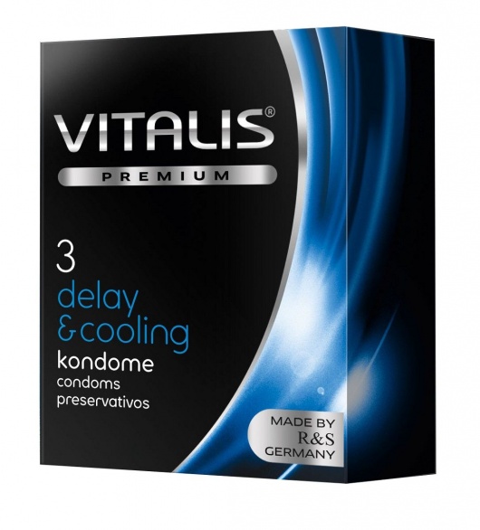 Презервативы VITALIS PREMIUM delay   cooling с охлаждающим эффектом - 3 шт. - Vitalis - купить с доставкой в Орле