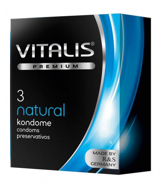 Классические презервативы VITALIS PREMIUM natural - 3 шт. - Vitalis - купить с доставкой в Орле