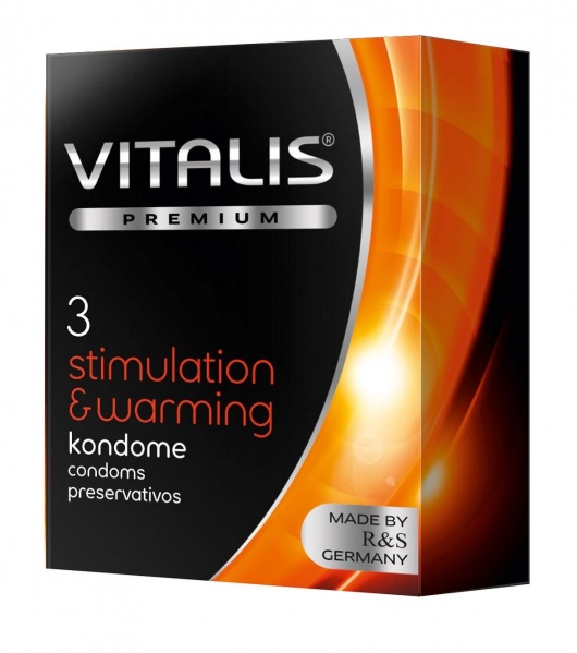 Презервативы VITALIS PREMIUM stimulation   warming с согревающим эффектом - 3 шт. - Vitalis - купить с доставкой в Орле