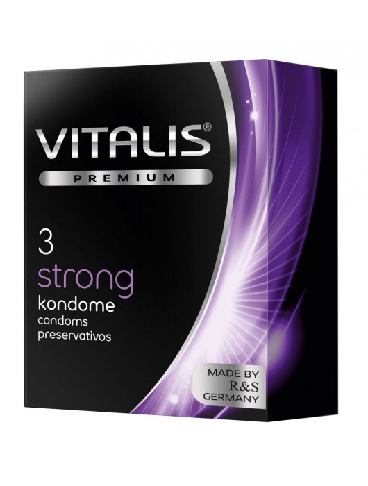Презервативы с утолщенной стенкой VITALIS PREMIUM strong - 3 шт. - Vitalis - купить с доставкой в Орле