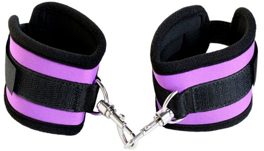 Наручники из неопрена фиолетового цвета - ToyFa - купить с доставкой в Орле