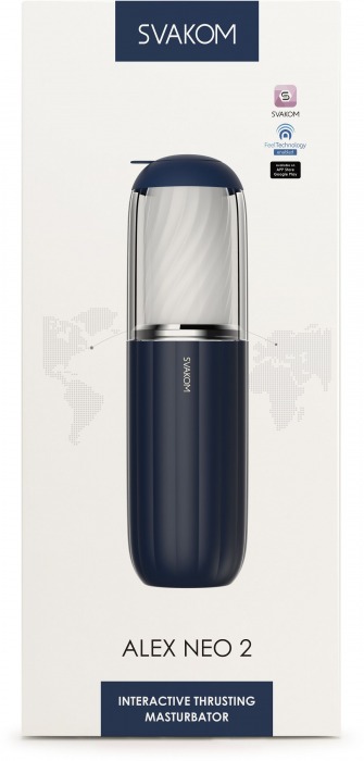 Черно-белый интерактивный мастурбатор Alex Neo 2 - Svakom - в Орле купить с доставкой