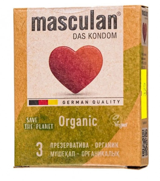 Экологически чистые презервативы Masculan Organic - 3 шт. - Masculan - купить с доставкой в Орле