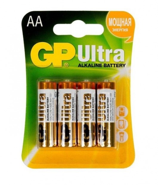 Батарейки алкалиновые GP Ultra Alkaline AA/LR6 - 4 шт. - Элементы питания - купить с доставкой в Орле