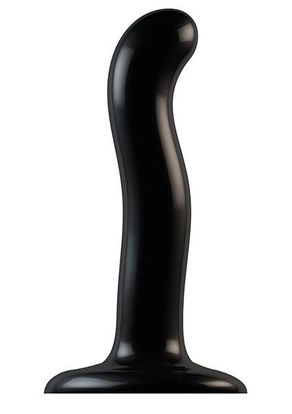 Черный фаллоимитатор-насадка Strap-On-Me P G spot Dildo size S - 16,4 см. - Strap-on-me - купить с доставкой в Орле