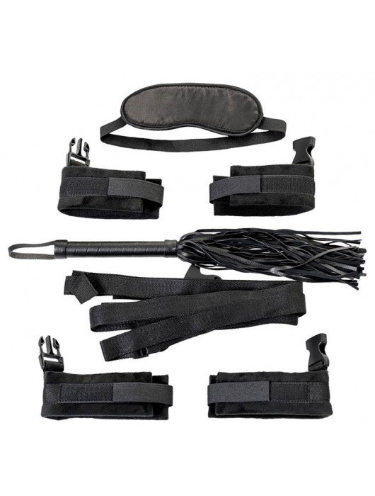 Набор для БДСМ-игры: ремни, плетка, наручники, оковы и маска - ToyFa - купить с доставкой в Орле