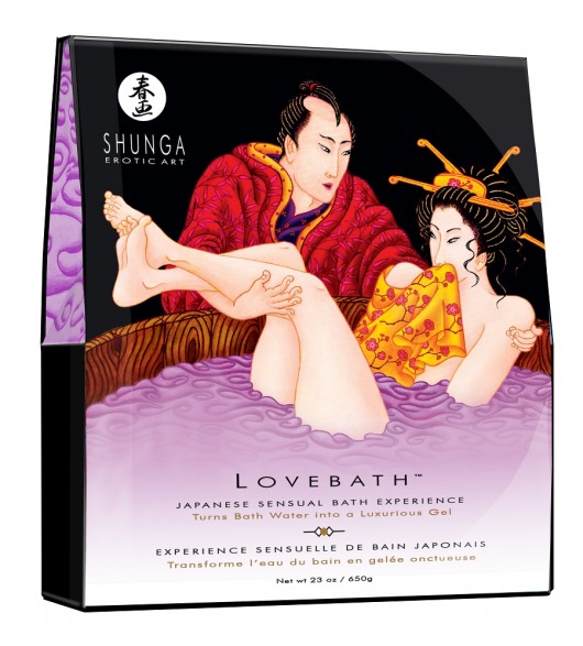 Соль для ванны Lovebath Sensual lotus, превращающая воду в гель - 650 гр. - Shunga - купить с доставкой в Орле