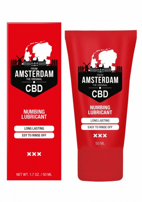 Пролонгирующий лубрикант Numbing CBD from Amsterdam - 50 мл. - Shots Media BV - купить с доставкой в Орле