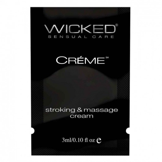 Крем для массажа и мастурбации Wicked Stroking and Massage Creme - 3 мл. - Wicked - купить с доставкой в Орле