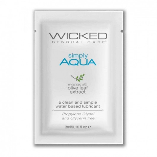 Легкий лубрикант на водной основе Wicked Simply AQUA - 3 мл. - Wicked - купить с доставкой в Орле