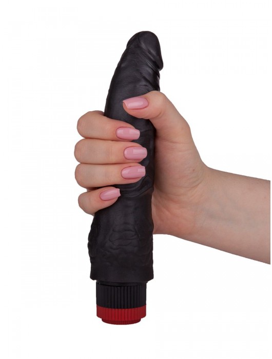 Чёрный вибратор-реалистик без мошонки - 17,5 см. - LOVETOY (А-Полимер)