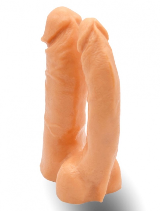 Двойной фаллоимитатор на трусиках с плугом - 15 см. - LOVETOY (А-Полимер) - купить с доставкой в Орле