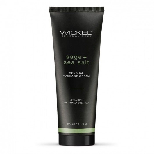 Массажный легкий крем WICKED Sage plus Sea Salt - 120 мл. - Wicked - купить с доставкой в Орле