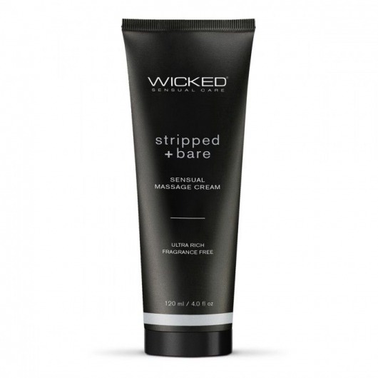 Массажный легкий крем WICKED Stripped plus Bare - 120 мл. - Wicked - купить с доставкой в Орле